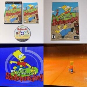 PS2 The Simpsons Skateboarding Sony 2002 CIB Manual Tested w/ Gameplay Photos